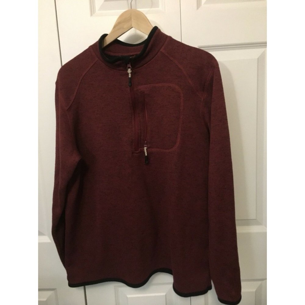 Magellan Outdoors Men’s Sz L Pullover‎ Maroon 1/4 Zip